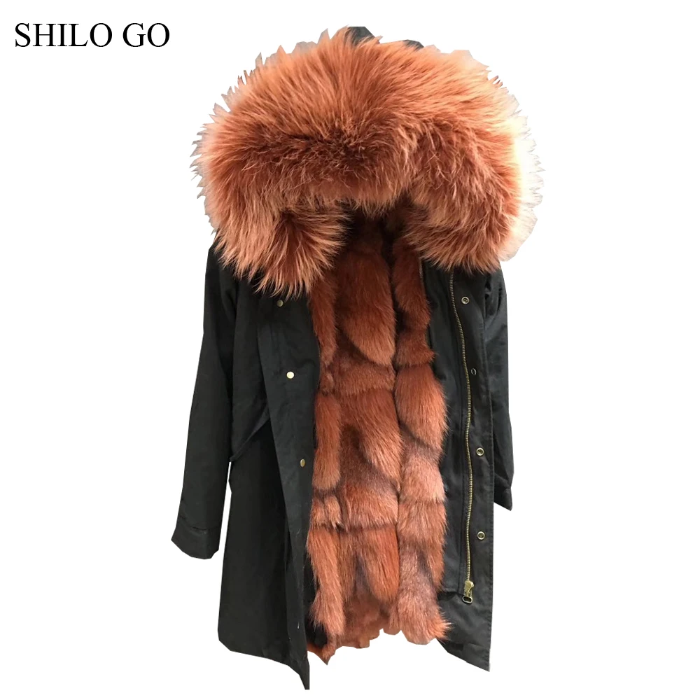 SHILO GO 5XL Fur Parkas Mens Winter Fashion Light Brown Loose Raccoon Fur Collar Real fox Fur hooded Black Army Green long coat
SHILO GO 5XL Fur Parkas Mens Winter Fashion Light Brown Loose Raccoon Fur Collar Real fox Fur hooded Black Army Green long coat