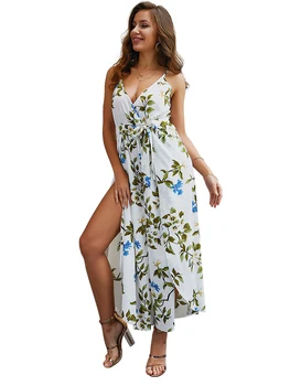 Jumpsuit One-piece Printed Chiffon 2019 Spring / Summer Jumpsuit V-neck Split Print Sleeveless Straps Sling Women's Jumpsuit
Jumpsuit One-piece Printed Chiffon 2019 Spring / Summer Jumpsuit V-neck Split Print Sleeveless Straps Sling Women's Jumpsuit