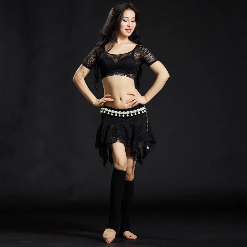 Sexy Belly Dance practice Clothes Women Dance costume Lace Outfits Half-sleeve irregular skirt 2pcs Top & Skirt(with underpant)
Sexy Belly Dance practice Clothes Women Dance costume Lace Outfits Half-sleeve irregular skirt 2pcs Top & Skirt(with underpant)