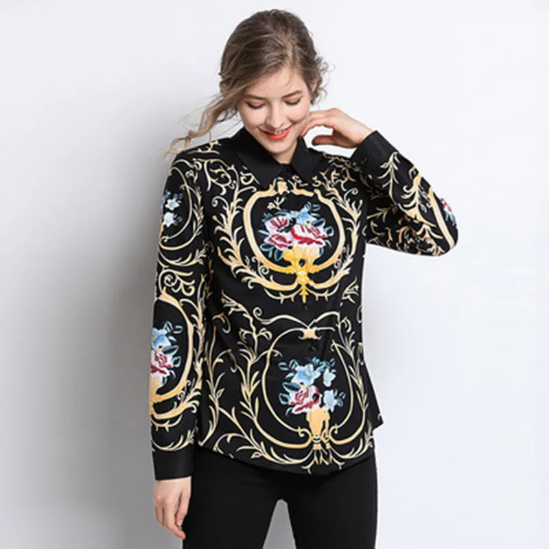 2019 Spring Autumn Long Sleeve Shirt Vintage Blouse Fashion Womens Tops And Blouses Runway Blouses Ladies Office blusa feminina
2019 Spring Autumn Long Sleeve Shirt Vintage Blouse Fashion Womens Tops And Blouses Runway Blouses Ladies Office blusa feminina