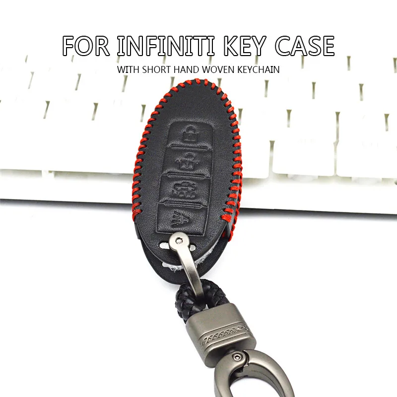 For Infiniti Q50 FX35 FX FX37 G37 G35 Protection Skin Shell Cow Leather Car Key Case Cover Bag Hand Woven Keyring Keychain
For Infiniti Q50 FX35 FX FX37 G37 G35 Protection Skin Shell Cow Leather Car Key Case Cover Bag Hand Woven Keyring Keychain