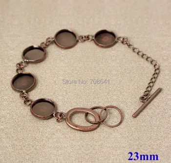 23mm Antique Copper Plated Brass Round Bezel tray Blank Cabochon Bases Link Chain Bracelet Settings Findings Wholesale
23mm Antique Copper Plated Brass Round Bezel tray Blank Cabochon Bases Link Chain Bracelet Settings Findings Wholesale