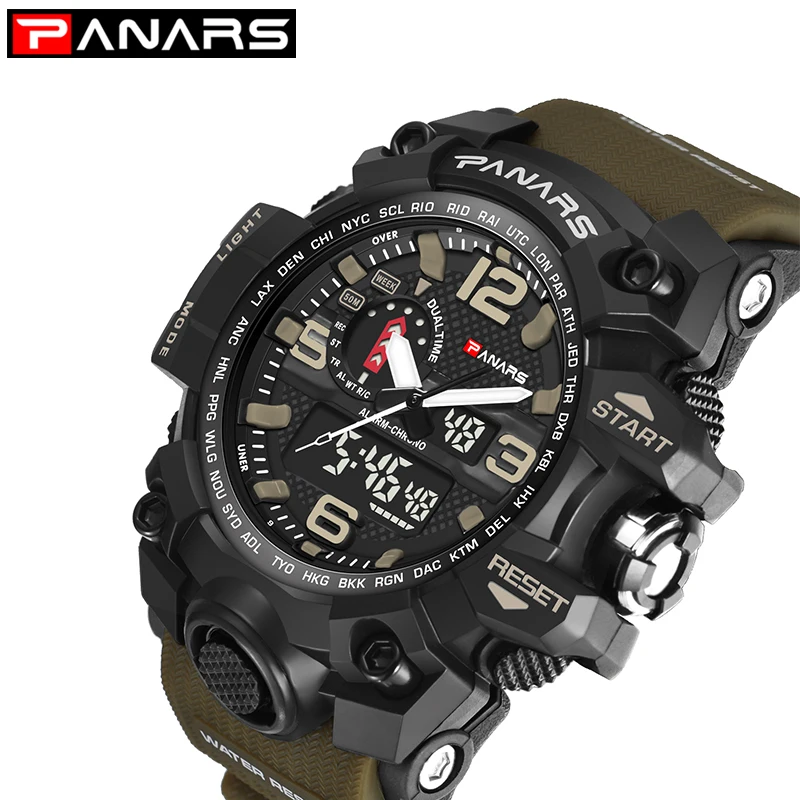 PANARS Shock Sport Watches Big Dial Quartz Digital Military Waterproof Men Wristwatches Male Clocks Men's Watch Men Luxury 
PANARS Shock Sport Watches Big Dial Quartz Digital Military Waterproof Men Wristwatches Male Clocks Men's Watch Men Luxury