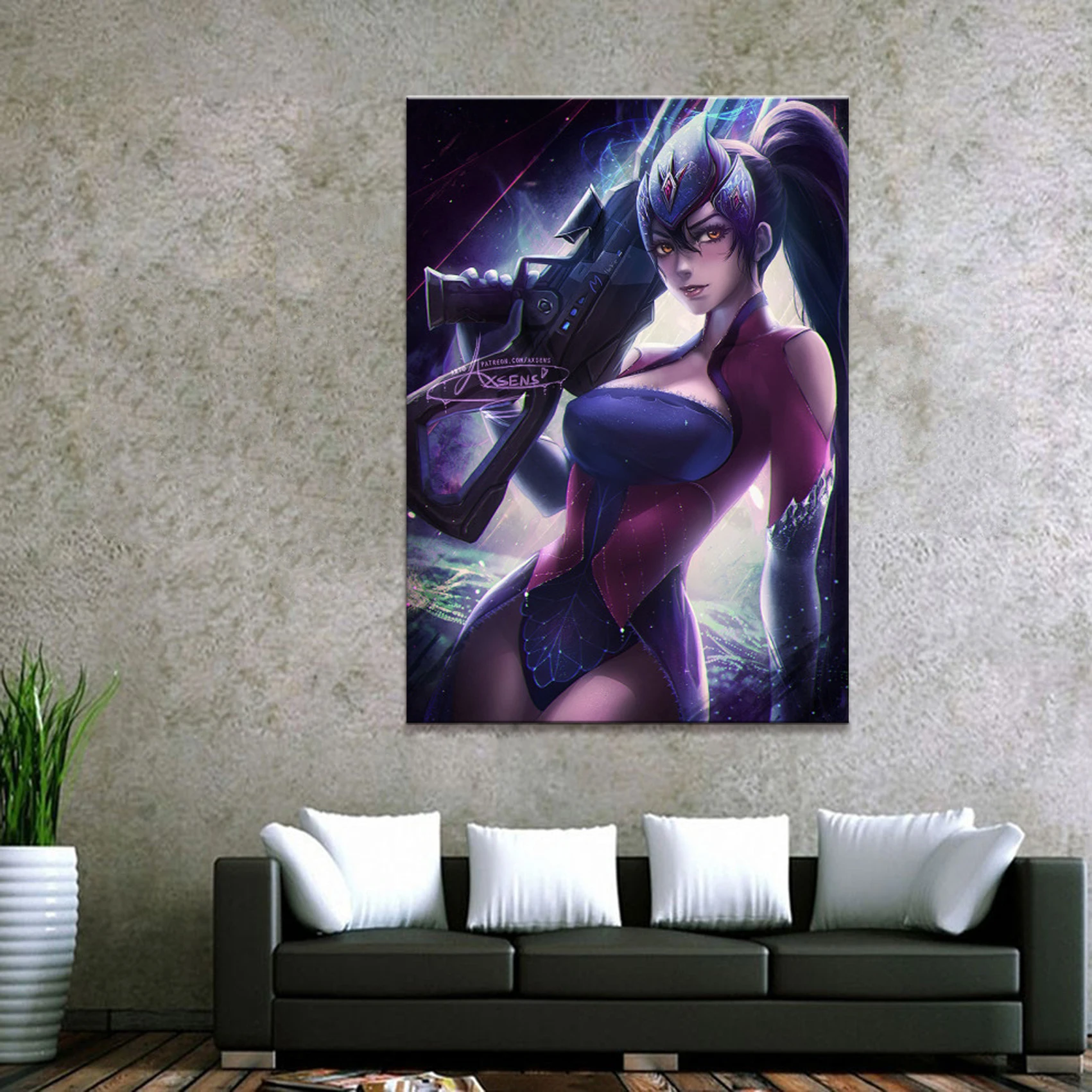 1 панель Классическая картина Widowmaker Overwatch Game холст с принтом для гостиной