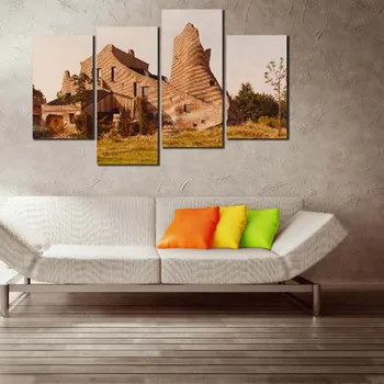 Modular Poster Wall Art Canvas Painting 4 Panel Printed Abstract Landscape Unique House Building Pictures
Modular Poster Wall Art Canvas Painting 4 Panel Printed Abstract Landscape Unique House Building Pictures