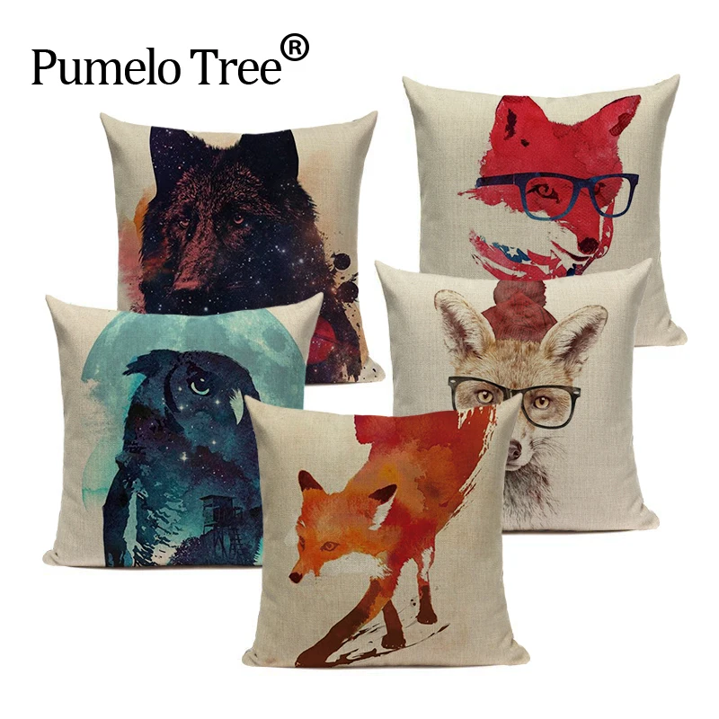Colorful fox cushions for home sofa animal decorative pillows square linen one side print throw pillows custom cushion cover
Colorful fox cushions for home sofa animal decorative pillows square linen one side print throw pillows custom cushion cover