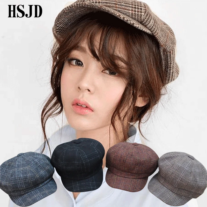 2017 New Fashion Men Women Gatsby Newsboy Cap French artist hat Plaid Beret Cap painter caps octagonal hat Unisex Berets Female
2017 New Fashion Men Women Gatsby Newsboy Cap French artist hat Plaid Beret Cap painter caps octagonal hat Unisex Berets Female