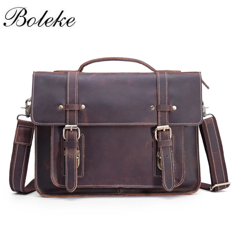 Men Crazy Horse Genuine Leather Crossbody Bag Vintage Handmade 13 Inch Laptop Briefcase Portfolio Male Messenger Shouder Bag
Men Crazy Horse Genuine Leather Crossbody Bag Vintage Handmade 13 Inch Laptop Briefcase Portfolio Male Messenger Shouder Bag