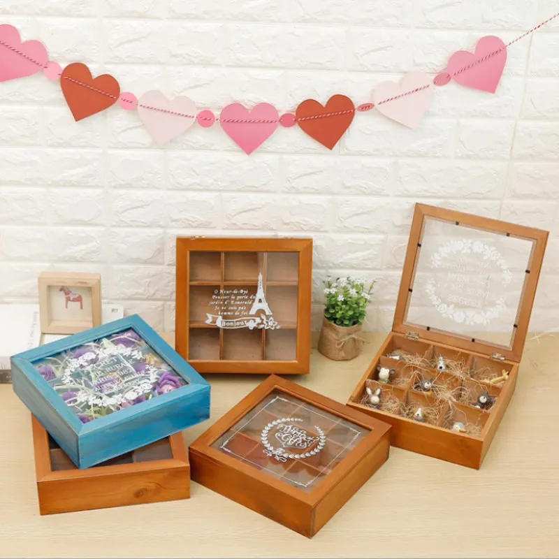 Vintage Multi-grid Wooden Storage Box Table Jewelry Box Decoration Home Jewelry Storage Box Household Storage Products
Vintage Multi-grid Wooden Storage Box Table Jewelry Box Decoration Home Jewelry Storage Box Household Storage Products