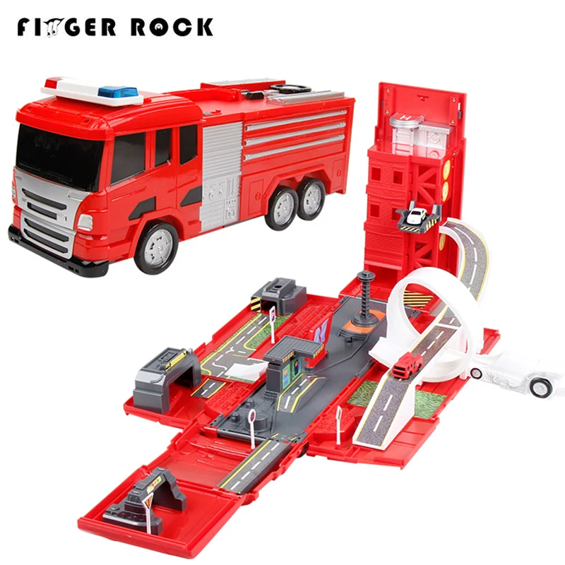 Finger Rock Deluxe пожарная машина грузовик с музыкальной деформацией сплав трек