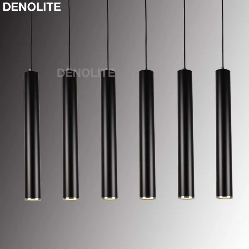 Ac110/220 V алюминиевый бар ресторан LED подвесной светильник Dia6cm черный/белый