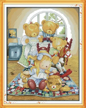 Bear house and a girl Printed Canvas DMC Counted Cross Stitch Kits printed Cross-stitch set Embroidery Needlework
Bear house and a girl Printed Canvas DMC Counted Cross Stitch Kits printed Cross-stitch set Embroidery Needlework