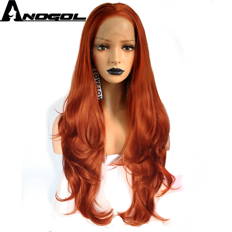 Anogol High Temperature Fiber Full Hair Wigs Long Natural Wave Orange Copper Red Synthetic Lace Front Wig For Women Costume
Anogol High Temperature Fiber Full Hair Wigs Long Natural Wave Orange Copper Red Synthetic Lace Front Wig For Women Costume