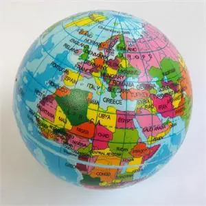 

1 Pc New World Atlas Geography Map Earth Globe Stress Relief Bouncy Foam Ball Kids Children Toys Balls 2017