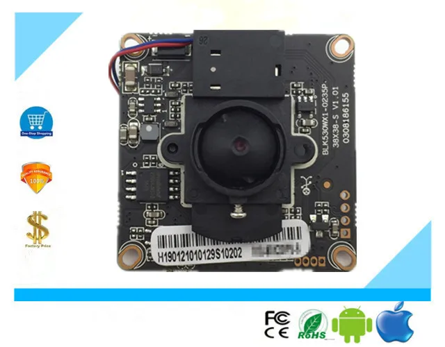XM530+SC2235 IP Camera Module Board with IRC Mini Lens H.264/H.265 1080P 2.0MP 1920*1080 Onvif CMS XMEYE P2P Cloud
XM530+SC2235 IP Camera Module Board with IRC Mini Lens H.264/H.265 1080P 2.0MP 1920*1080 Onvif CMS XMEYE P2P Cloud