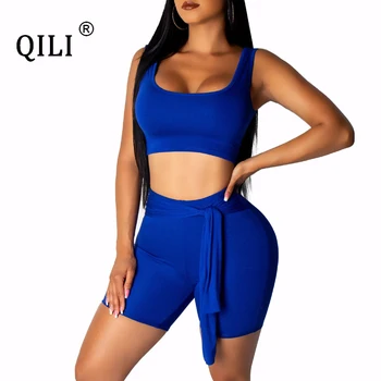 QILI Women Casual Fitness Sweat Suit Crop top+Biker Shorts 2 Piece Set Outfits Matching Tracksuit Plus Size s-3xl
QILI Women Casual Fitness Sweat Suit Crop top+Biker Shorts 2 Piece Set Outfits Matching Tracksuit Plus Size s-3xl