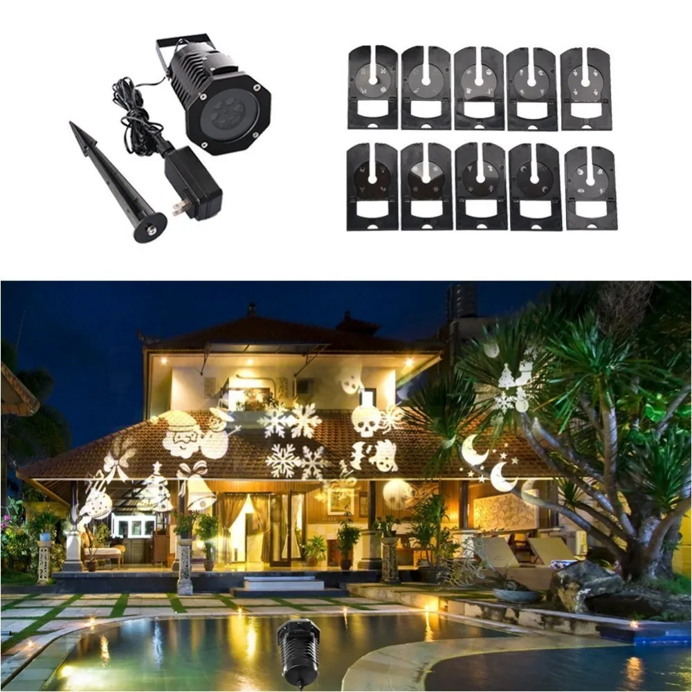 Rotating Projection Snowflake Spotlight, White with 10PCS Slides Landscapke Led Light Show Projector Lampl,Halloween Decoration
Rotating Projection Snowflake Spotlight, White with 10PCS Slides Landscapke Led Light Show Projector Lampl,Halloween Decoration