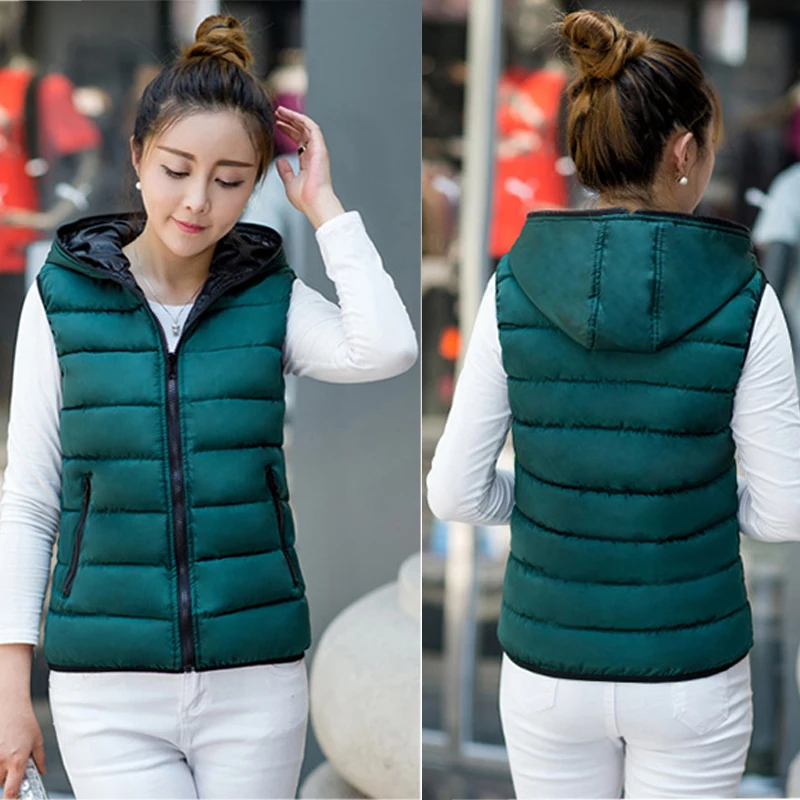 Vest Women Winter Large Size Both sides wear Hooded Jacket Thicken Warm vest 4XL female gilet femme waistcoat
Vest Women Winter Large Size Both sides wear Hooded Jacket Thicken Warm vest 4XL female gilet femme waistcoat