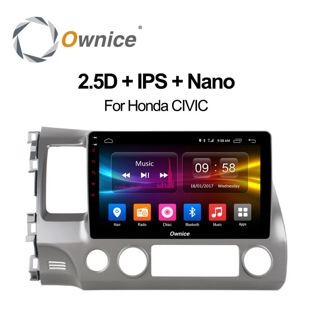 IPS Android 8.1 2GB RAM 4G SIM LTE CAR DVD Player GPS Map DVR camera TPMS OBD Bluetooth 4.0 Radio Wifi for Honda CIVIC 2004-2009 |