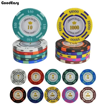 Professional Texas Poker Chips Entertainment Dollar Coins 14g Color Sticky Clay Chips Currency Wholesale Cheap Chips 25PCS/LOT
Professional Texas Poker Chips Entertainment Dollar Coins 14g Color Sticky Clay Chips Currency Wholesale Cheap Chips 25PCS/LOT