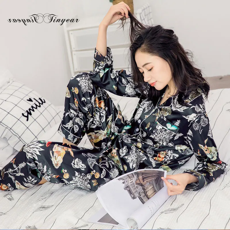 Tinyear Autumn latest ladies pajamas M-XXL satin pyjama sets two piece pajamas for adults girls family pj sets
Tinyear Autumn latest ladies pajamas M-XXL satin pyjama sets two piece pajamas for adults girls family pj sets