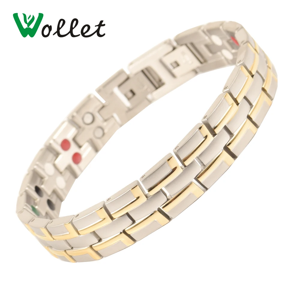 Wollet Jewelry 5 in 1 316L Stainless Steel Magnetic Bracelet Bangle For Women Men Health Care Healing Energy Gold Color Magnet
Wollet Jewelry 5 in 1 316L Stainless Steel Magnetic Bracelet Bangle For Women Men Health Care Healing Energy Gold Color Magnet