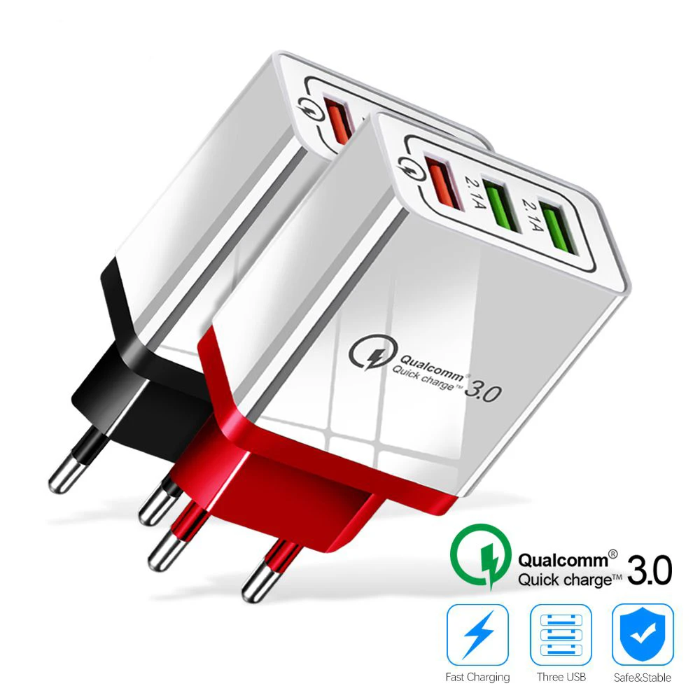 3.0 USB Quick Charge 5V 2.4A for iPhone Flat QC 3.0 Fast Charging Wall Charger for iPhone flat Samsung LG Xiaomi Huawei Charger
3.0 USB Quick Charge 5V 2.4A for iPhone Flat QC 3.0 Fast Charging Wall Charger for iPhone flat Samsung LG Xiaomi Huawei Charger