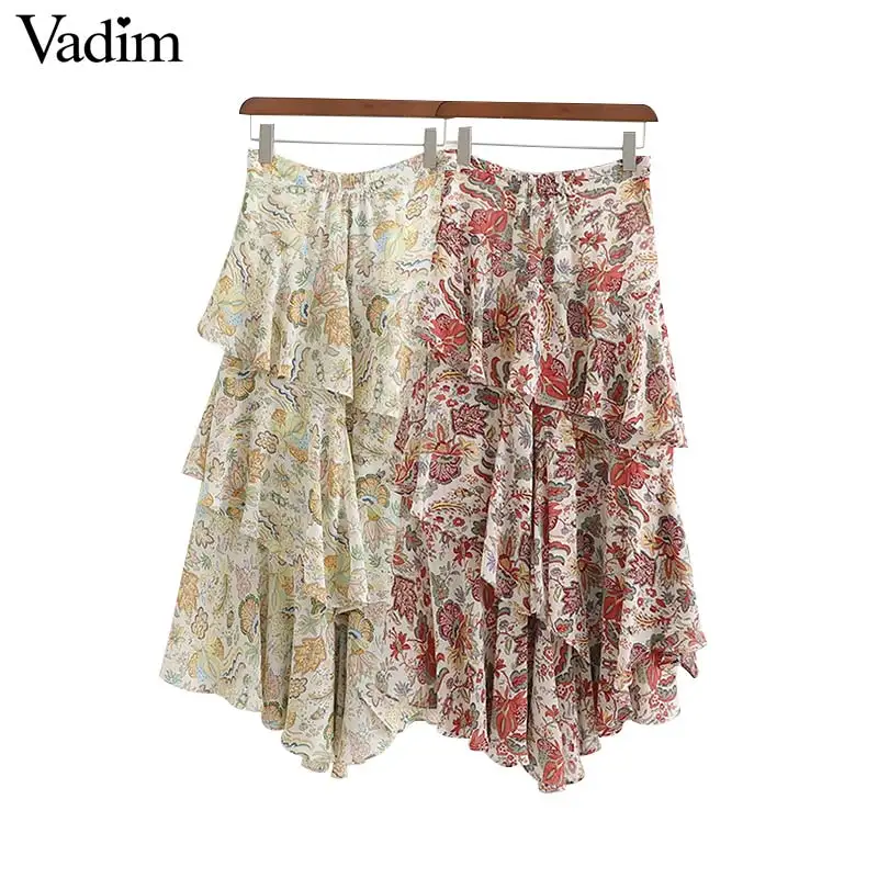 Vadim women elegant ruffled elastic waist midi skirt side zipper fly stylish female chic mid calf skirts faldas mujer BA625
Vadim women elegant ruffled elastic waist midi skirt side zipper fly stylish female chic mid calf skirts faldas mujer BA625