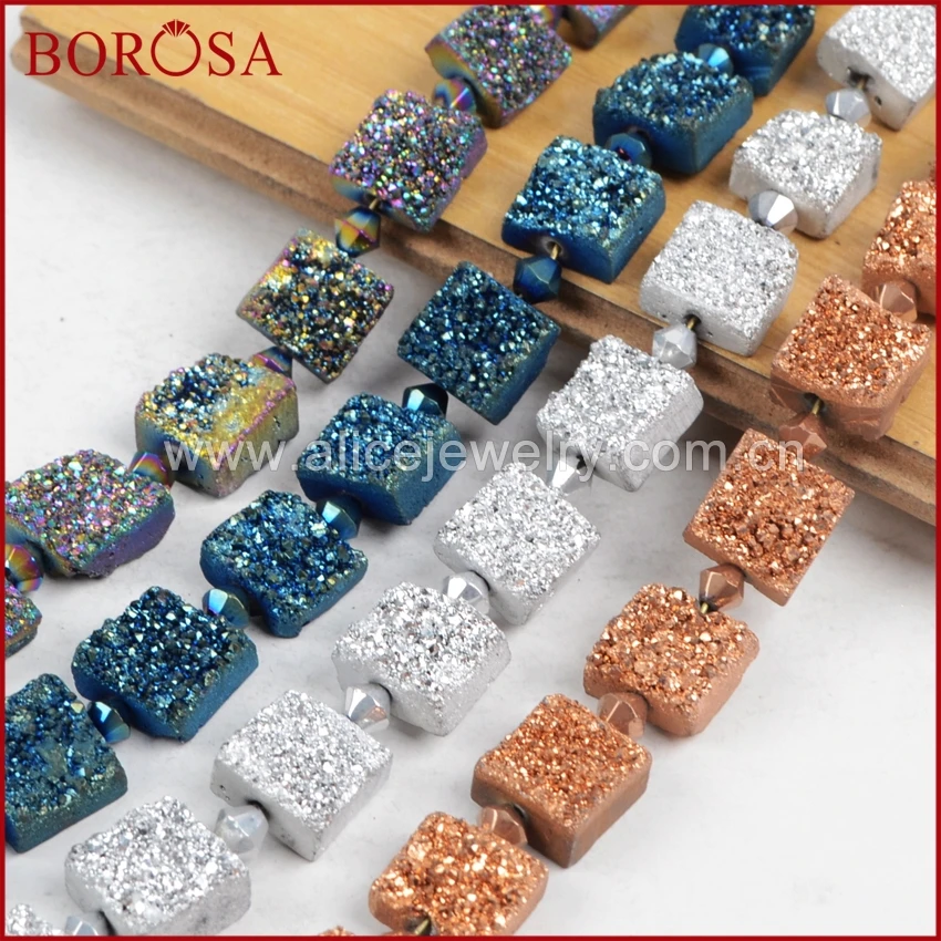 Стеклянные бусины BOROSA Drusy для изготовления ювелирных изделий, 10 мм квадратные радужные натуральные титановые друзы, свободные бусины, модные ювелирные изделия LS011
Стеклянные бусины BOROSA Drusy для изготовления ювелирных изделий, 10 мм квадратные радужные натуральные титановые друзы, свободные бусины, модные ювелирные изделия LS011
