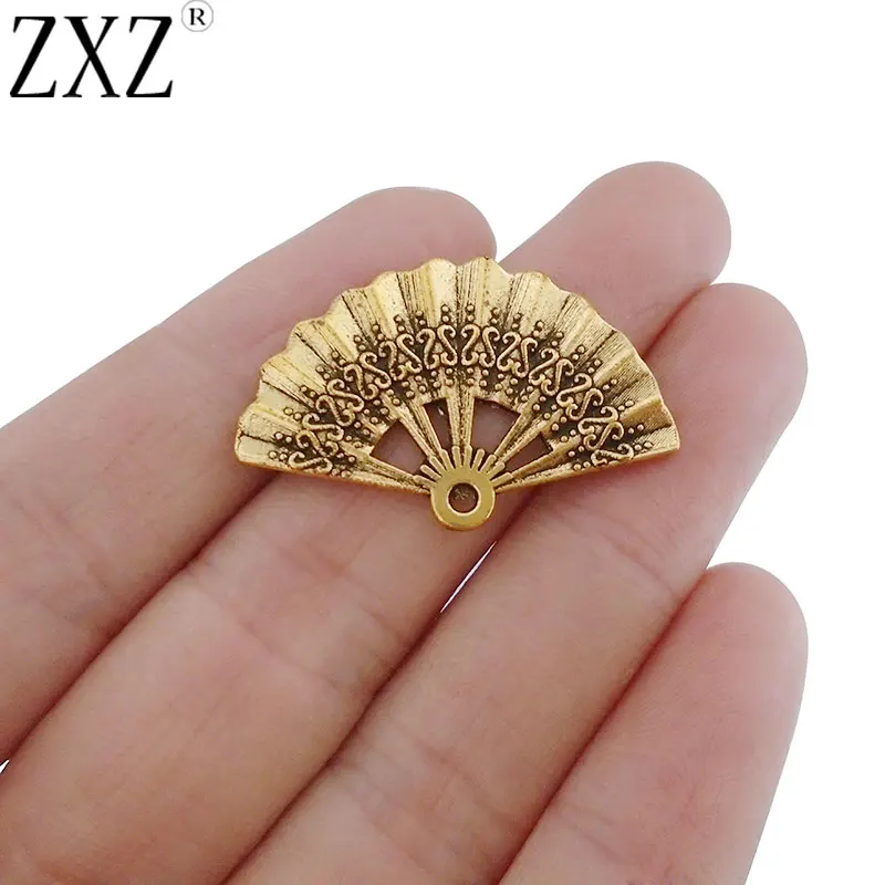ZXZ 10pcs Antique Gold Chinese Fan Charms Pendants Beads for Necklace Bracelet Jewelry Making Findings 33x21mm
ZXZ 10pcs Antique Gold Chinese Fan Charms Pendants Beads for Necklace Bracelet Jewelry Making Findings 33x21mm