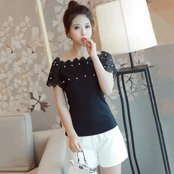 Hot Seller Elegant Blouses Women Lace Patchwork Blouse Shirt Casual Women Top Hollow Out Women Sexy Short Sleeve Blusas
Hot Seller Elegant Blouses Women Lace Patchwork Blouse Shirt Casual Women Top Hollow Out Women Sexy Short Sleeve Blusas