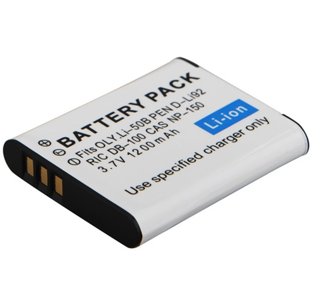 Rechargeable Lithium-ion Battery Pack for Olympus LI-50B, LI50B, LI-50BA, LI-50BB and Casio NP-150, NP150
Rechargeable Lithium-ion Battery Pack for Olympus LI-50B, LI50B, LI-50BA, LI-50BB and Casio NP-150, NP150