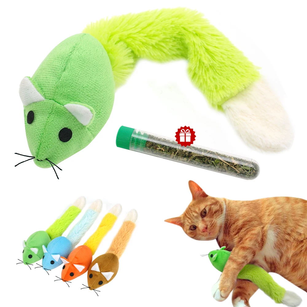 Catmint Cat Toys Cat Accessories Long Tail Plush Interactive Mouse Cat Toys with Free Catnip For Cats Kitten Playing 4 Color
Catmint Cat Toys Cat Accessories Long Tail Plush Interactive Mouse Cat Toys with Free Catnip For Cats Kitten Playing 4 Color