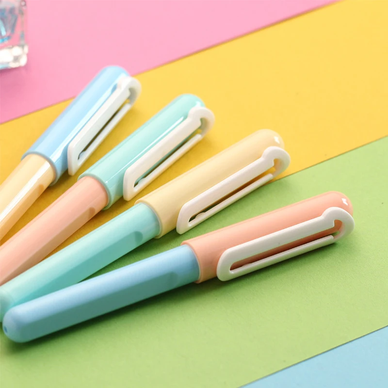 F/EF ручка с наконечником перьевая цветами макарон школьные и офисные