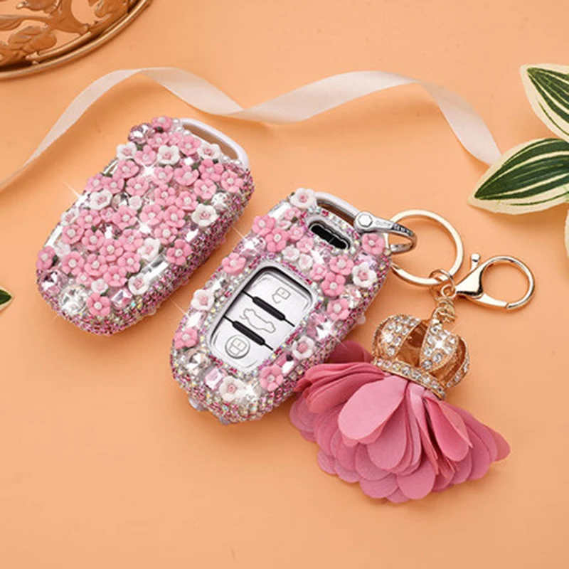 Car Smart Remote Control Key Case Cover Luxury Bling Diamond Auto Key Crystal Shell Protector for Audi A4L A6L A5 A6 Q5 S5 S7
Car Smart Remote Control Key Case Cover Luxury Bling Diamond Auto Key Crystal Shell Protector for Audi A4L A6L A5 A6 Q5 S5 S7