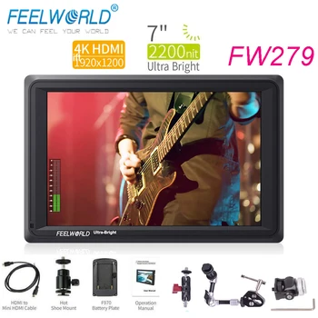Feelworld FW279 4k camera monitor 7'' Ultra Bright 2200nit on Camera Field DSLR Monitor HDMI Full HD 1920x1200 LCD IPS Monitor
Feelworld FW279 4k camera monitor 7'' Ultra Bright 2200nit on Camera Field DSLR Monitor HDMI Full HD 1920x1200 LCD IPS Monitor