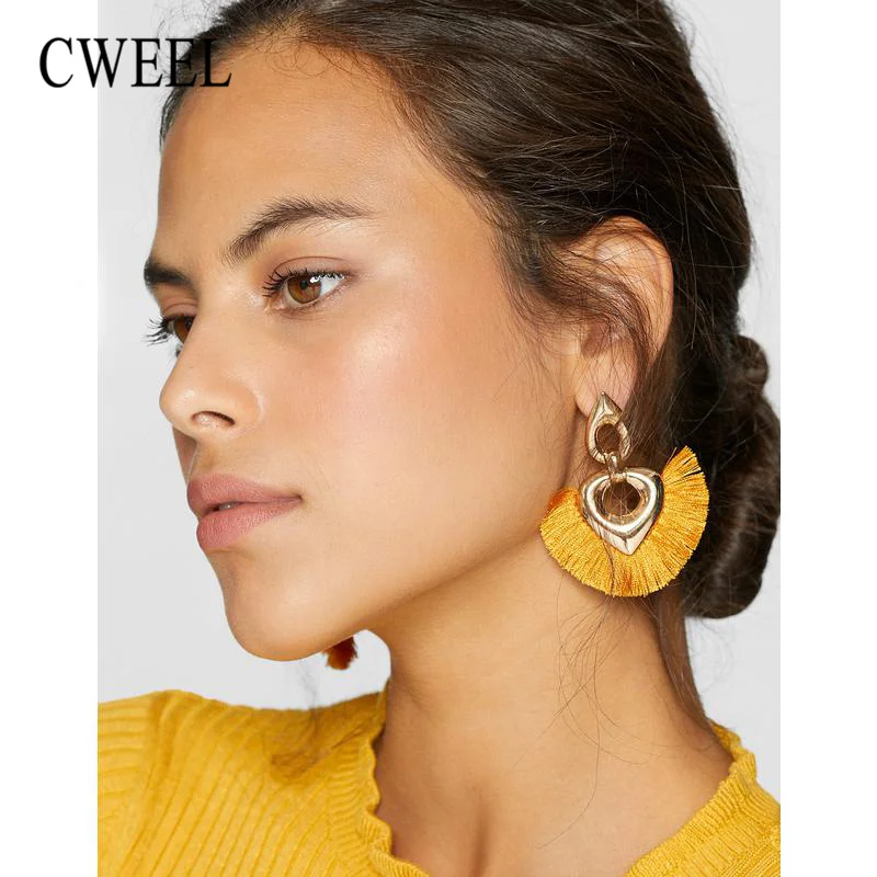 CWEEL Women Drop Tassel Earrings Statement Red Yellow Handmade Bohemian Vintage Earrings For Women Wedding Brincos Female
CWEEL Women Drop Tassel Earrings Statement Red Yellow Handmade Bohemian Vintage Earrings For Women Wedding Brincos Female