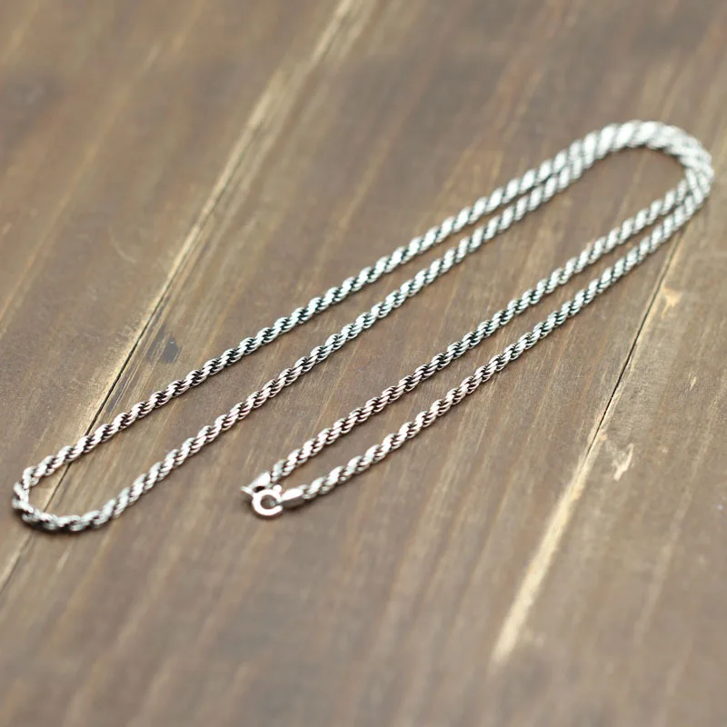 Personalized Twisted Rope Clavicle Chain Retro Thai Silver Wild Sweater Chain S925 Sterling Silver Accessories Men And Women
Personalized Twisted Rope Clavicle Chain Retro Thai Silver Wild Sweater Chain S925 Sterling Silver Accessories Men And Women