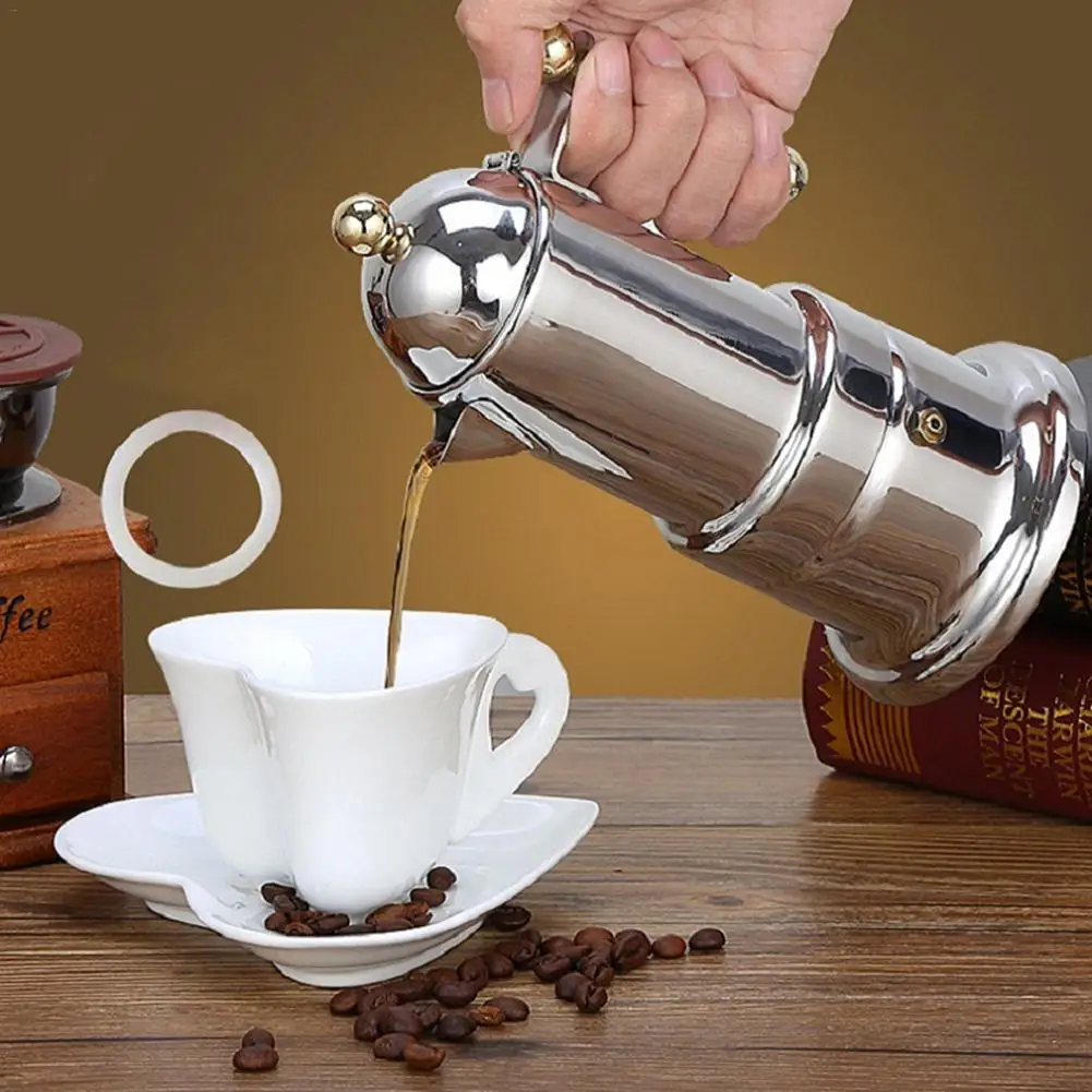 Thicken Moka Italian Coffee Pot Maker Stovetop Stainless Steel Filter Stove Top Mocha Espresso Coffee Pot Tool Filter
Thicken Moka Italian Coffee Pot Maker Stovetop Stainless Steel Filter Stove Top Mocha Espresso Coffee Pot Tool Filter