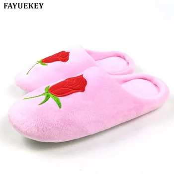 FAYUEKEY New Soft Sole Roses Embroidered Autumn Winter Warm Home Cotton Plush Slippers Women Indoor Floor Flat Shoes Girls Gift
FAYUEKEY New Soft Sole Roses Embroidered Autumn Winter Warm Home Cotton Plush Slippers Women Indoor Floor Flat Shoes Girls Gift