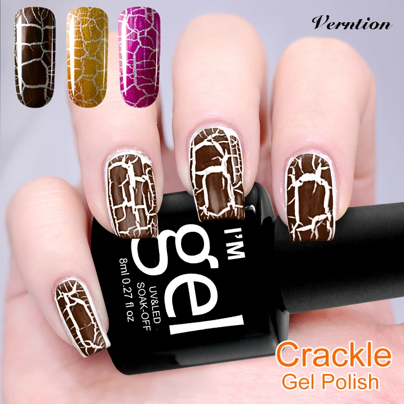 Verntion Crack Gel Nail Polish Long Lasting Gel Lacquer Nail Art Soak Off Cracking Shatter Nail Gel Polish Need Base Gel and Top
Verntion Crack Gel Nail Polish Long Lasting Gel Lacquer Nail Art Soak Off Cracking Shatter Nail Gel Polish Need Base Gel and Top