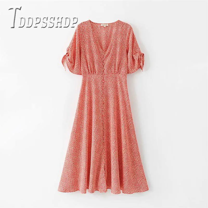 Little Floral Printing Orange Color Women Dress 2019 Summer V Neck Female Dresses
Little Floral Printing Orange Color Women Dress 2019 Summer V Neck Female Dresses