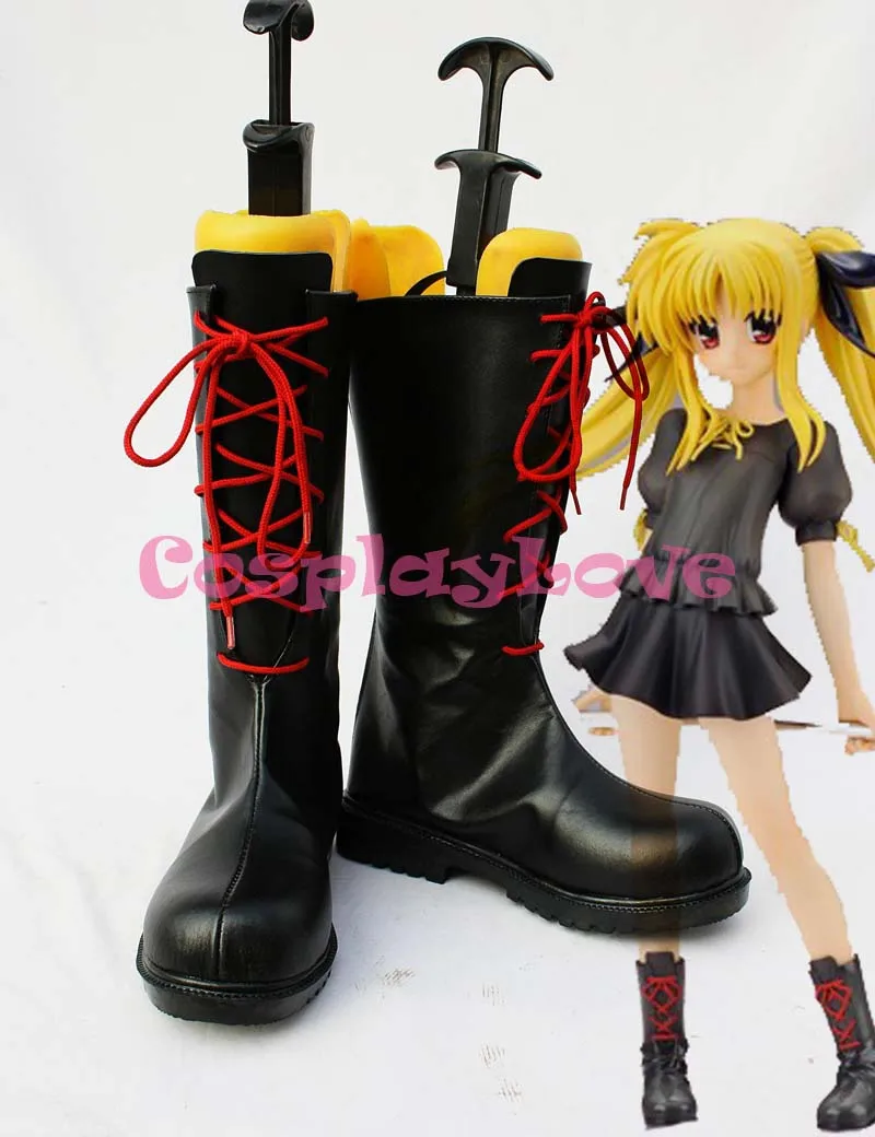 Magical Girl Lyrical Nanoha Fate Black Cosplay Shoes Boots Hand Made Custom-made For Halloween Christmas CosplayLove
Magical Girl Lyrical Nanoha Fate Black Cosplay Shoes Boots Hand Made Custom-made For Halloween Christmas CosplayLove