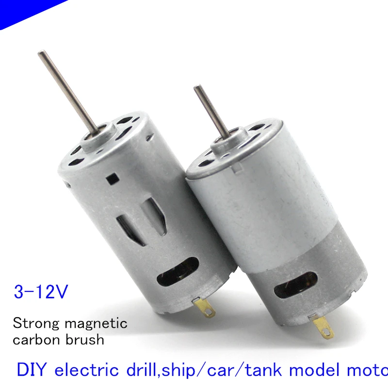 Long shaft 390 high speed motor,Strong magnetic carbon brush 6v 12v DIY electric drill,ship/car/tank model motor
Long shaft 390 high speed motor,Strong magnetic carbon brush 6v 12v DIY electric drill,ship/car/tank model motor