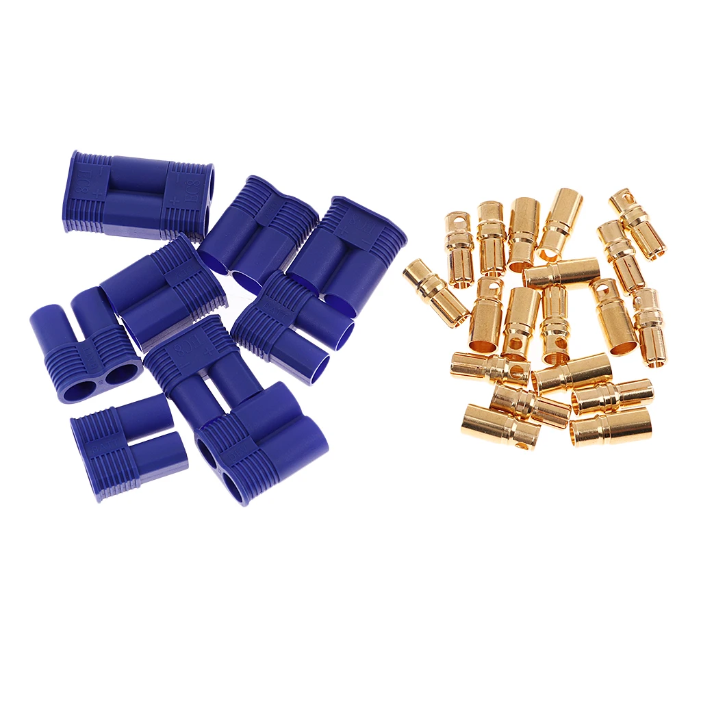 5Pair RC Drone Male & Female EC8 Lipo Battery Connector Socket 8mm Banana Golden Plug
5Pair RC Drone Male & Female EC8 Lipo Battery Connector Socket 8mm Banana Golden Plug