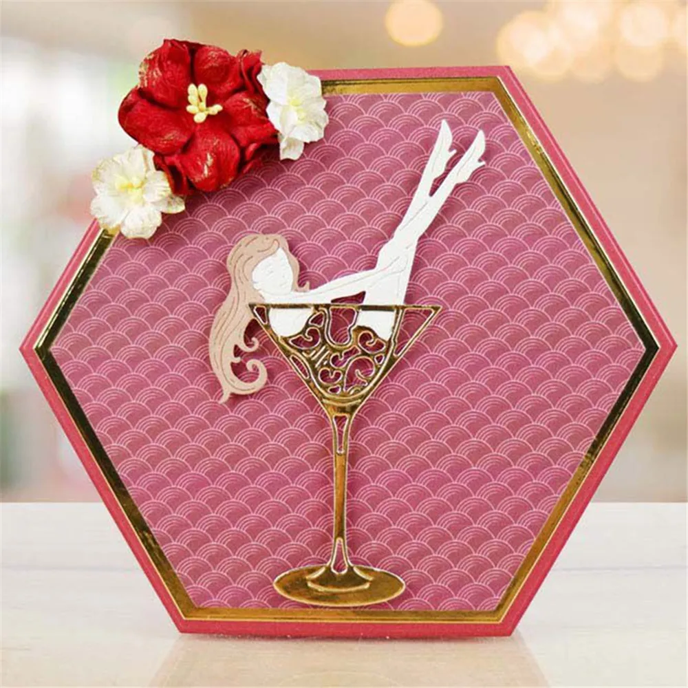 1PC Creative Wine Glass Lady Metal Cutting Dies Stencil for DIY Scrapbooking Photo Album Embossing Paper Cards Decorative Craft
1PC Creative Wine Glass Lady Metal Cutting Dies Stencil for DIY Scrapbooking Photo Album Embossing Paper Cards Decorative Craft