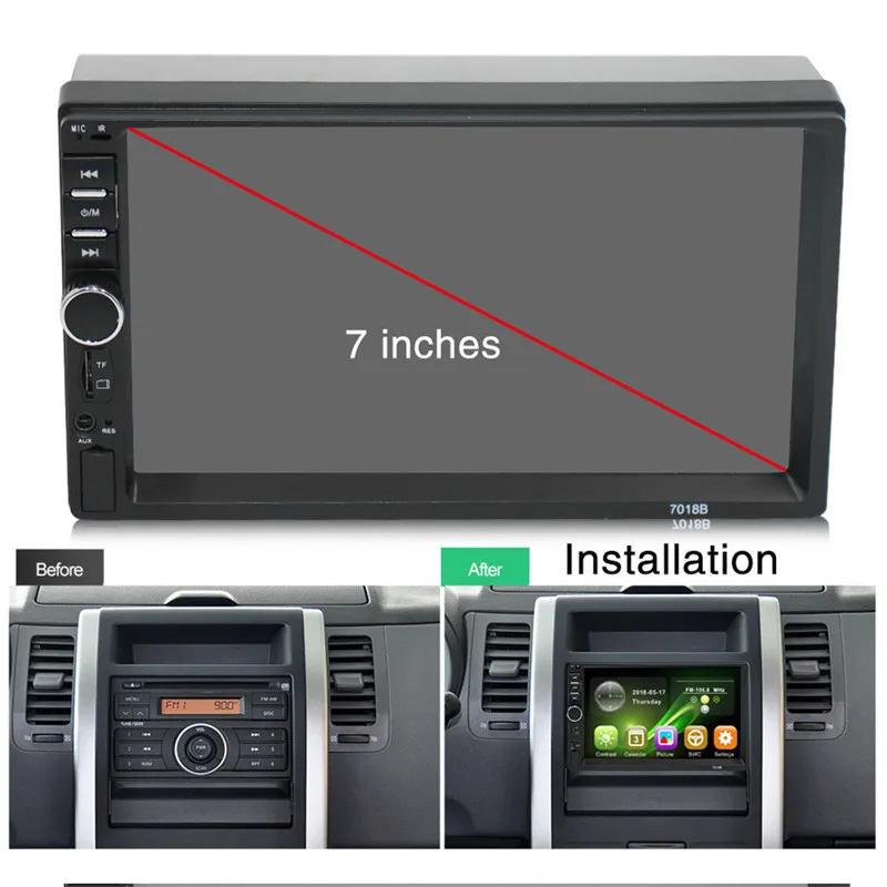 OMESHIN Car Audio Player 4 x 45W A2DP 7 Inch Double 2 Din Screen FM Radio+Camera Car MP5 Player Bluetooth Stereo dropship 19Y14
OMESHIN Car Audio Player 4 x 45W A2DP 7 Inch Double 2 Din Screen FM Radio+Camera Car MP5 Player Bluetooth Stereo dropship 19Y14