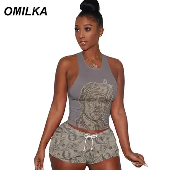 OMILKA Money Dollar Printed 2 Piece Crop Top and Short Set 2019 Summer Women Sleeveless O Neck Sportwear Tracksuits Set
OMILKA Money Dollar Printed 2 Piece Crop Top and Short Set 2019 Summer Women Sleeveless O Neck Sportwear Tracksuits Set