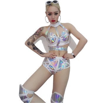 New Female Costumes ds Nightclub Gogo Bar DJ Laser Splicing Sexy Singer Outfit Stage Show white party outfits for women Birthday
New Female Costumes ds Nightclub Gogo Bar DJ Laser Splicing Sexy Singer Outfit Stage Show white party outfits for women Birthday