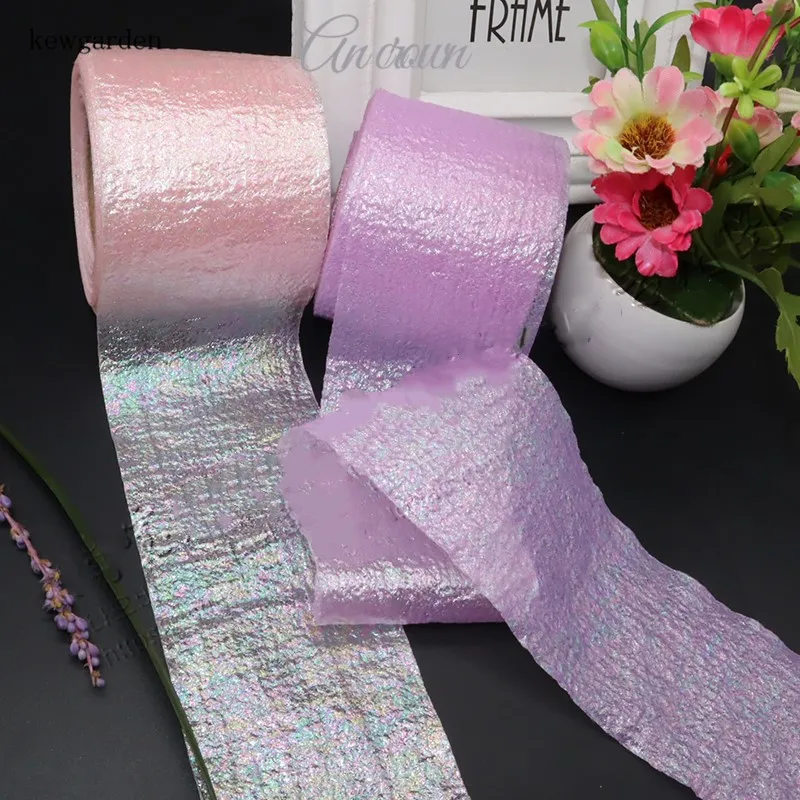 Kewgarden Wholesale 6CM Laser Oil Bright Snow Seersucker Lace Gauze Ribbons DIY Flower Bowknot Accessories Handmade Tape 25Yards
Kewgarden Wholesale 6CM Laser Oil Bright Snow Seersucker Lace Gauze Ribbons DIY Flower Bowknot Accessories Handmade Tape 25Yards